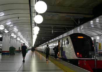 Elizabeth line at Liverpool Street main station.