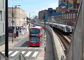 Elizabeth line trains Silvertown.