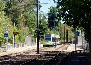 Tramlink Coombe Lane tram stop footpath.