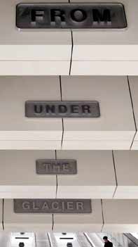 Elizabeth line Bond Street station artwork - Time Line (From Under The Glacier).