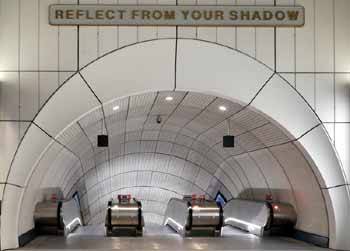 Elizabeth line Bond Street station artwork - Shadow Line (Reflect From Your Shadow)