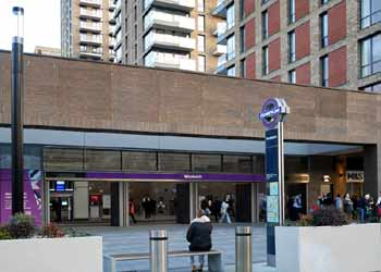 Elizabeth line London Woolwich station.