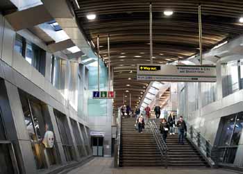 Whitechapel station steps lift London Underground Overground Elizabeth line.