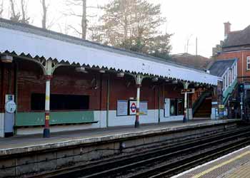 Platform view at Chigwell station.
