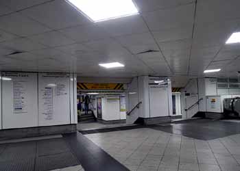London Underground interchange at Embankment station.