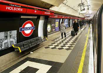 Holborn station platform.