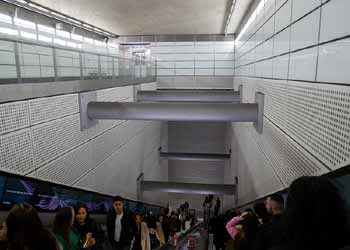 Elizabeth line Tottenham Court Road Dean Street escalators.