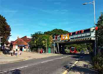 Low bridge outside Fairlop station