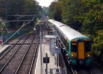 Tramlink tram and train route sharing 377 323.