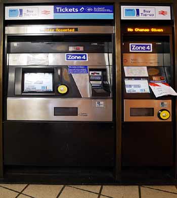 London Underground ticket vending machines.