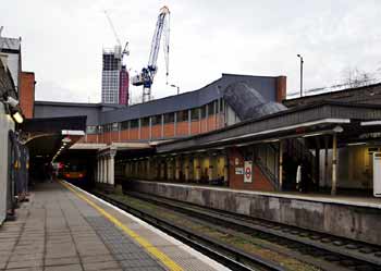 Surrey Quays station platform.