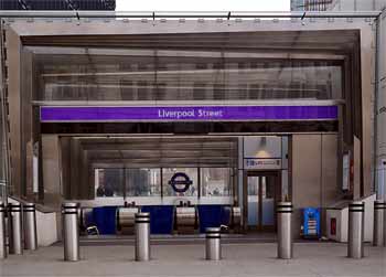 Elizabeth line Liverpool Street Broadgate Entrance.