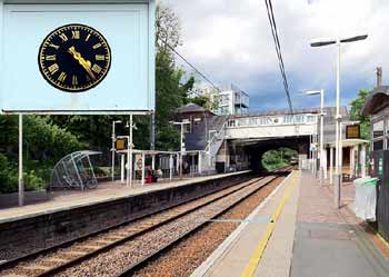 Brondesbury Park railway station looking east.