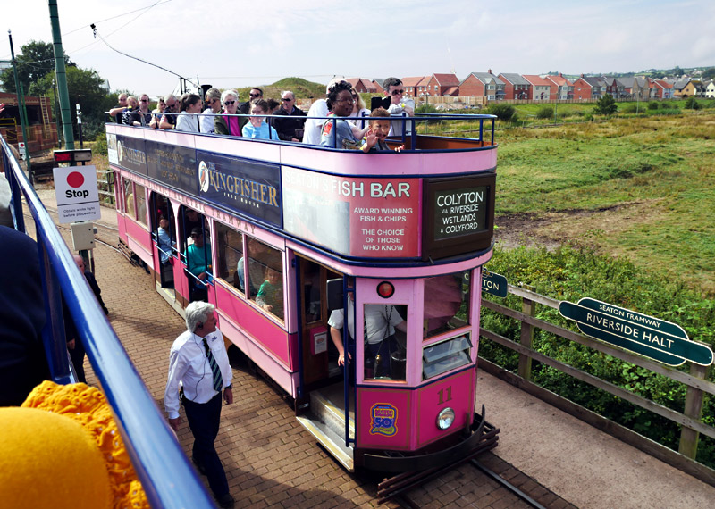 Seaton tram station, old view.