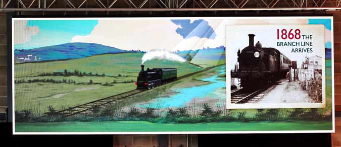 Large screen display at Seaton station.