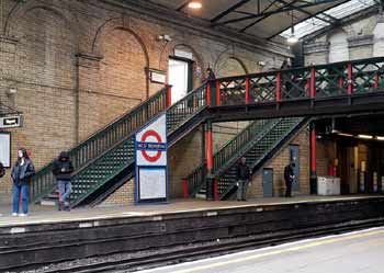 Stairways West Brompton station District line.