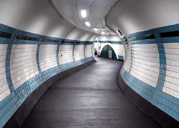 Reopened passageway Knightsbridge station.