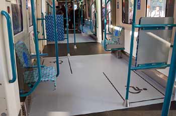 Wheelchair spaces DLR B23 train