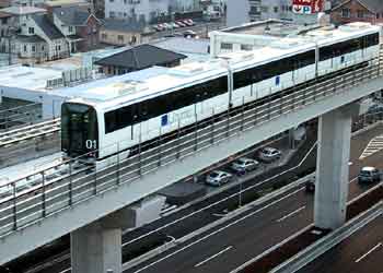 Linimo Maglev Monorail train.