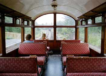 Inside LNWR Observation Coach.