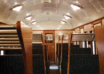 Inside Class 307 semi-open carriage.