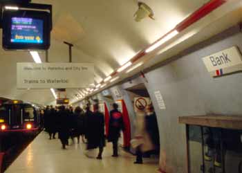 Class 482 Waterloo and City Line train at Bank.