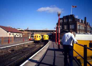 British Rail Class 416 train at Stratford Station London.