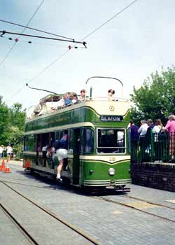 Seaton Tram 12 in green livery