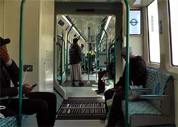 Inside B23 DLR train