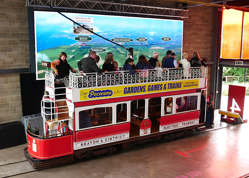 side view Seaton Tramway Tram No. 2.