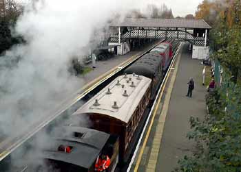 train roof view